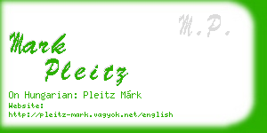 mark pleitz business card